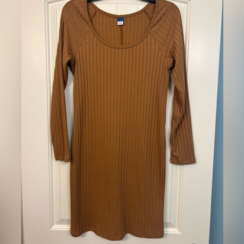 Old Navy Tan Midi Dress Size Large